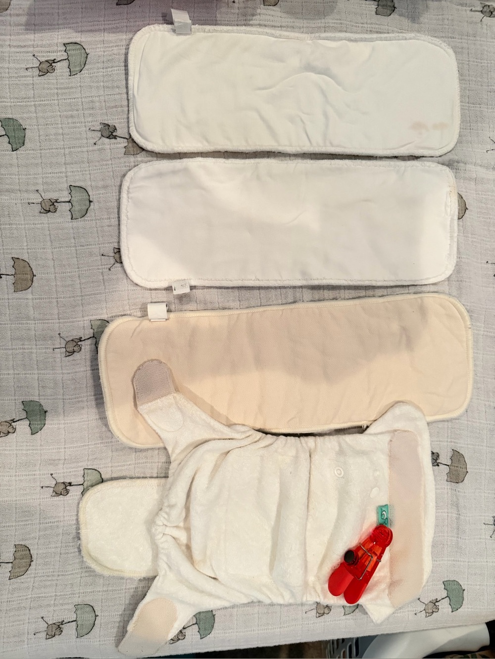 Cloth Diaper Inserts Lot 11 Thirsties Hemp Texas Tushies Stained Functional